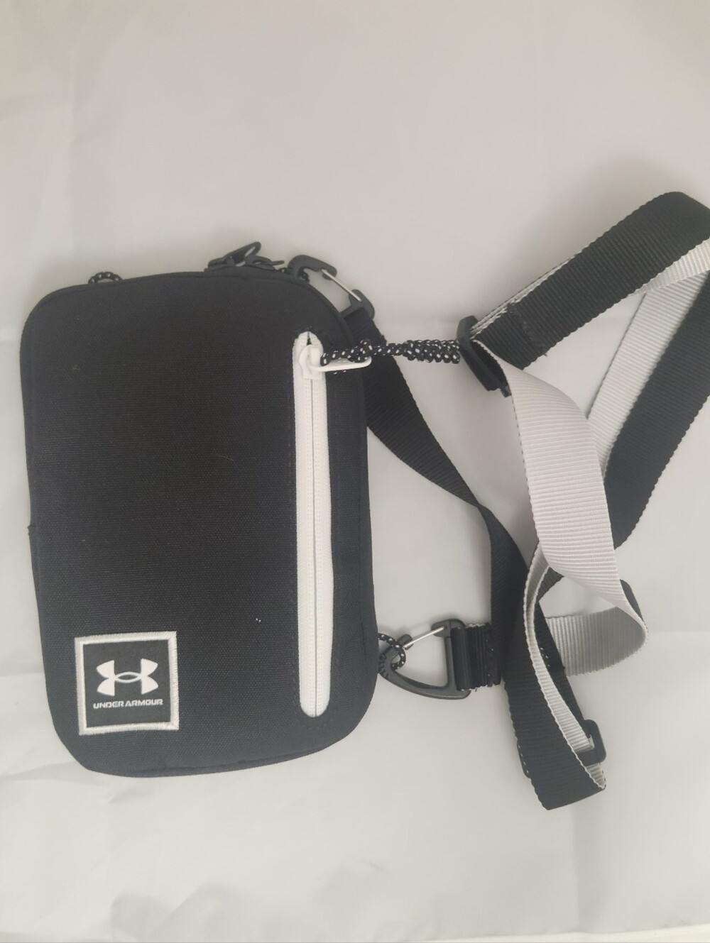 Under Armour Black and White Crossbody Belt Bag